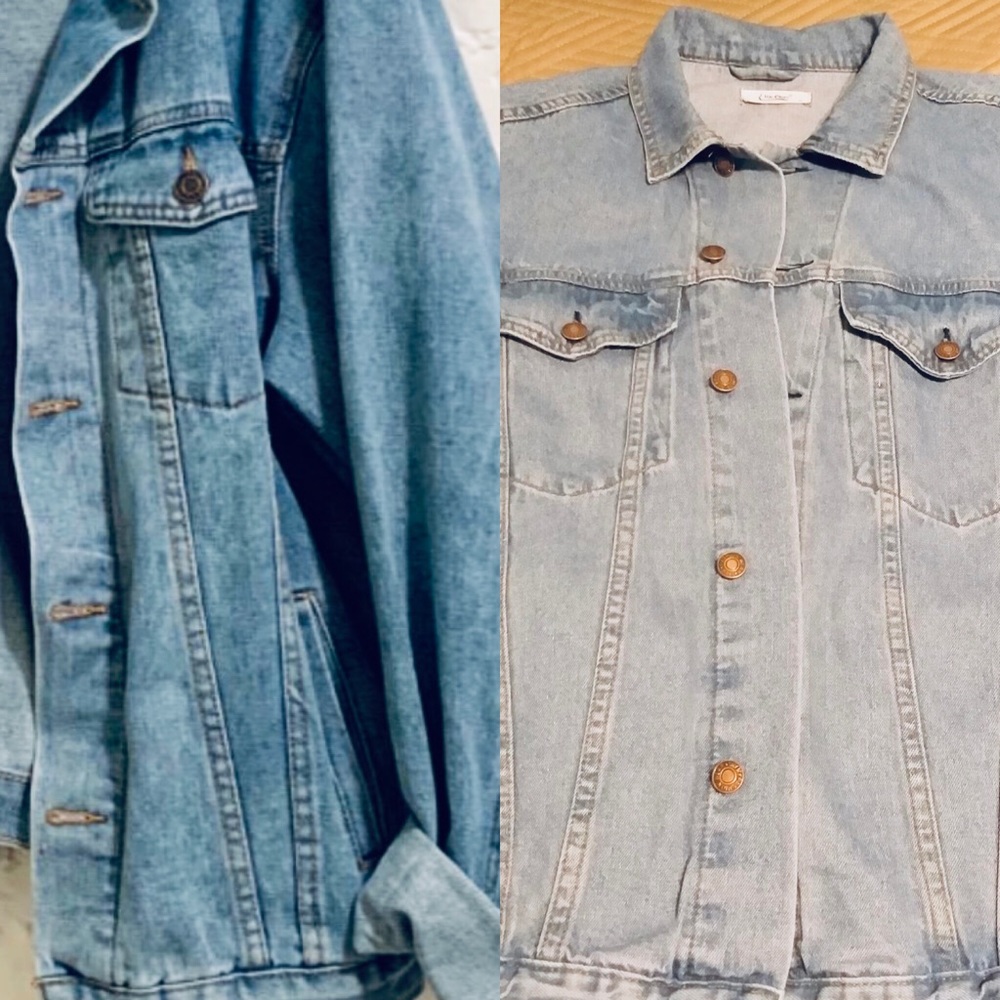 ✦🎉HP🎉NEW Boyfriend Long Sleeve Loose Jean Jacket - Picture 8 of 8